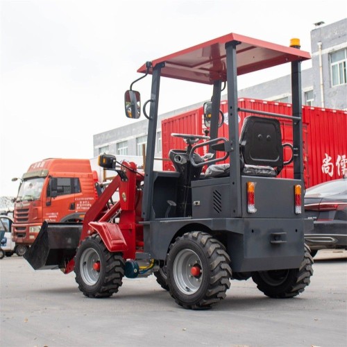 High Safety Compact Electric Wheel Loader HT-150E 750kg 4-5h Working Time Mini Loader
